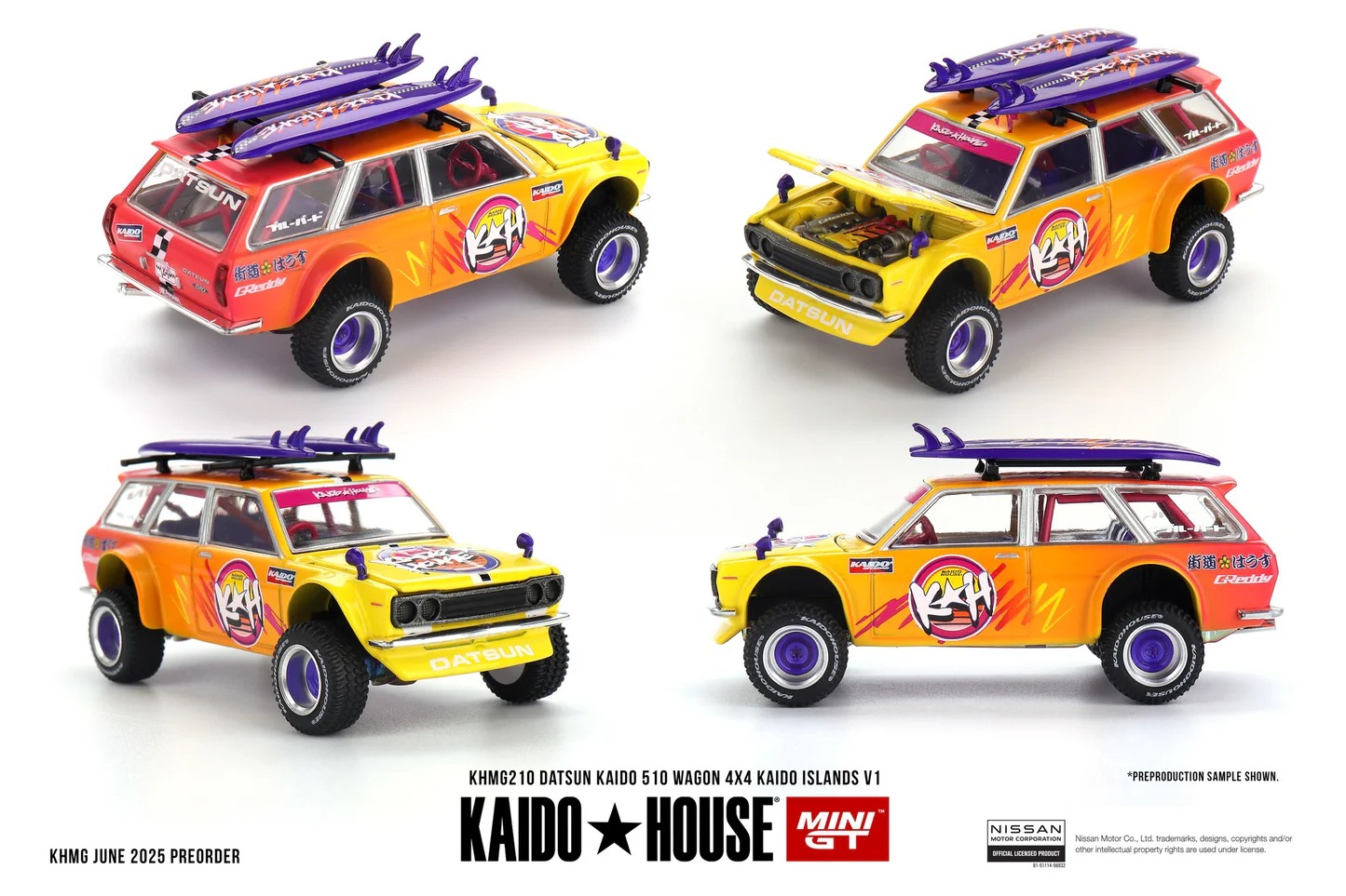 MINI GT DATSUN KAIDO 510 WAGON 4X4 KAIDO ISLANDS V1