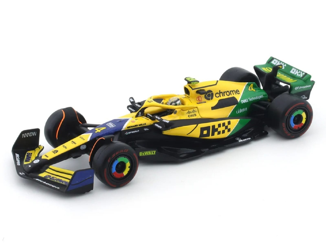 MCLAREN FI TEAM MCL38 LANDO NORRIS NO4 YELLOW