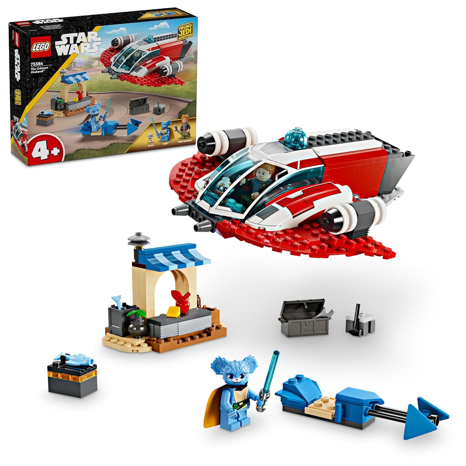 LEGO STAR WARS THE CRIMSON FIREHAWK SET 75384 136 PIECES