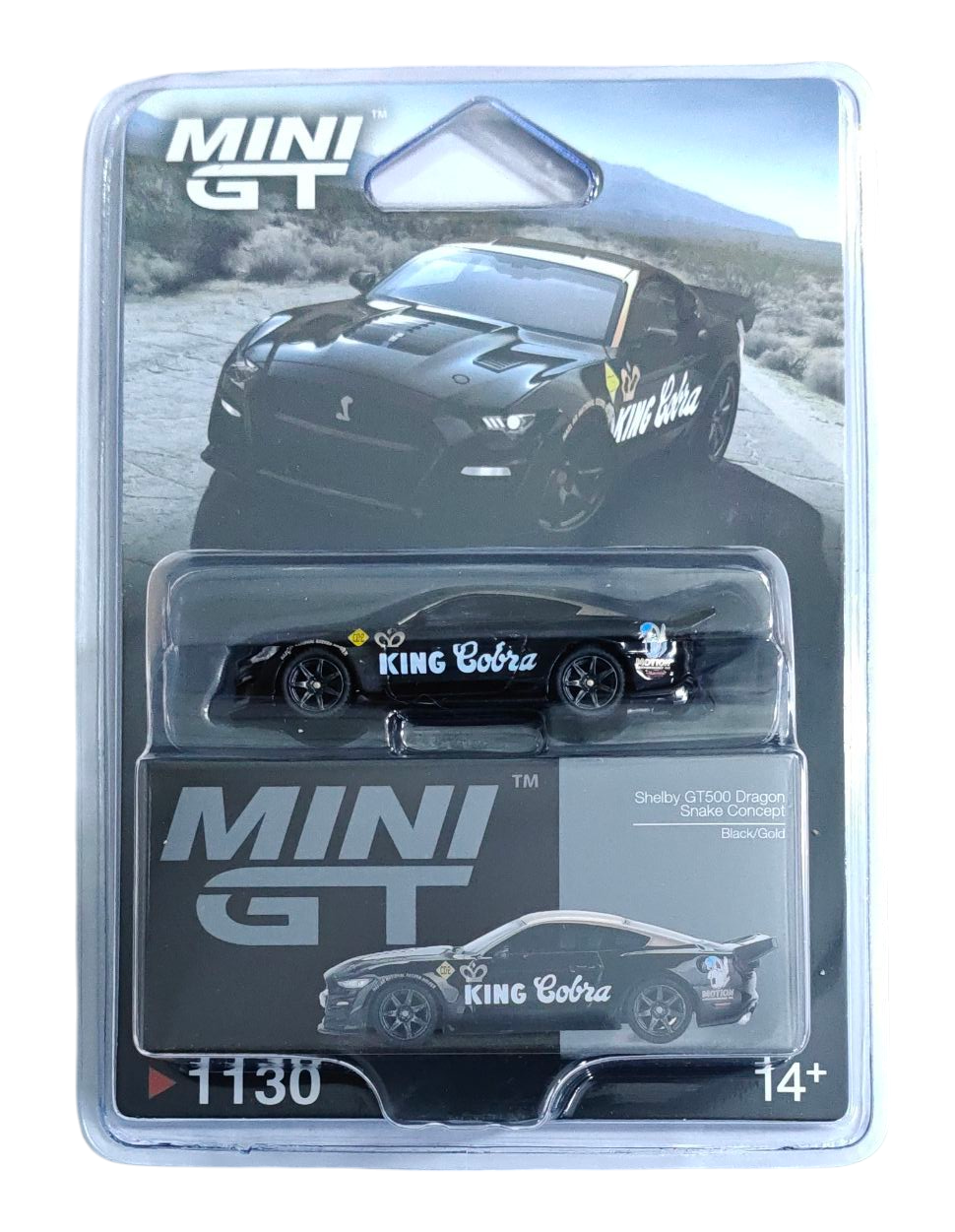 MINI GT SHELBY GT500 DRAGON SNAKE CONCEPT BLACKGOLD 