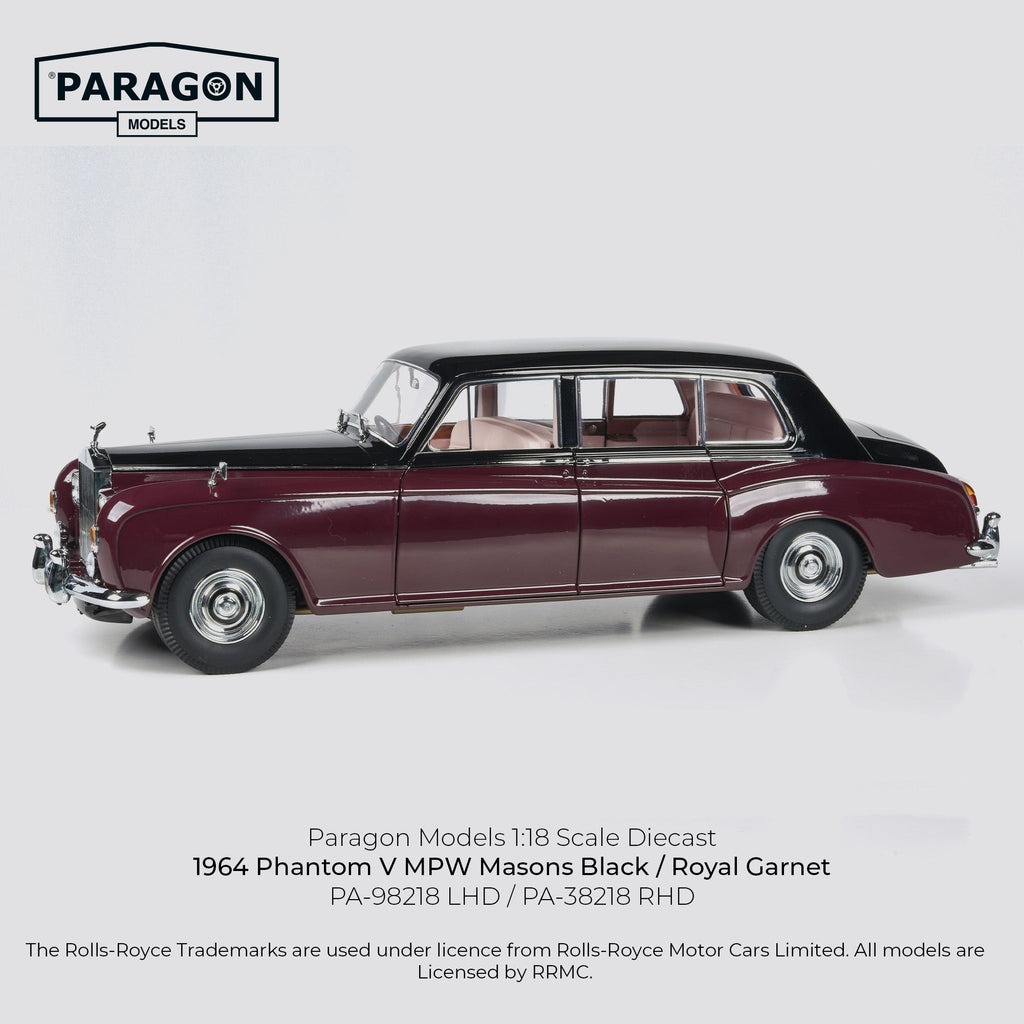 ROLLS ROYCE PHANTOM V MASONS BLACK -ROYAL GARNET 