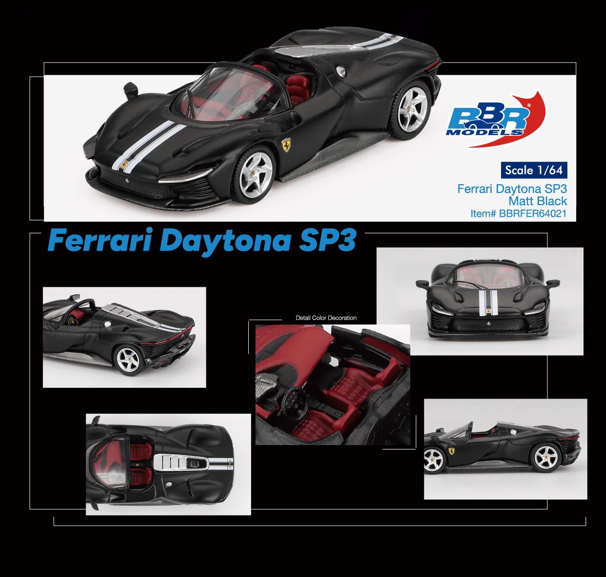 FERRARI DAYTONA SP3 MATT BLACK