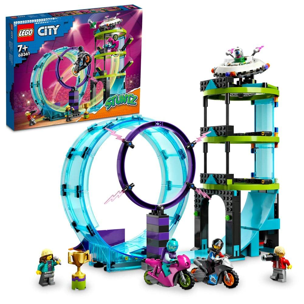 LEGO CITY ULTIMATE STUNT RIDERS CHALLENGE 60361 BUILDING TOY SET 385 