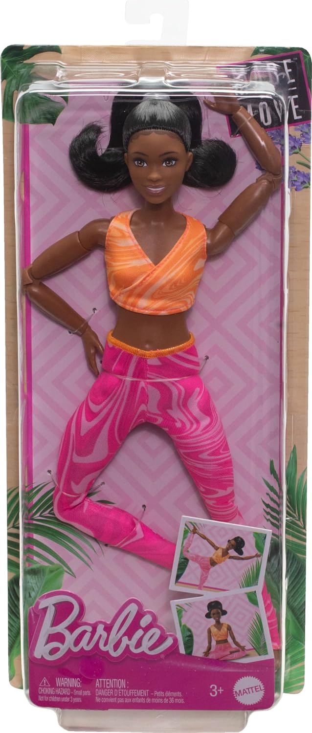 ?BARBIE MADE TO MOVE FASHION DOLL WITH BLACK HAIR 