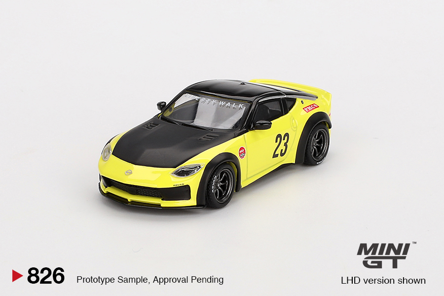 MINI GT NISSAN Z LB NATION WORKS IKAZUCHI YELLOW | KarzandDolls