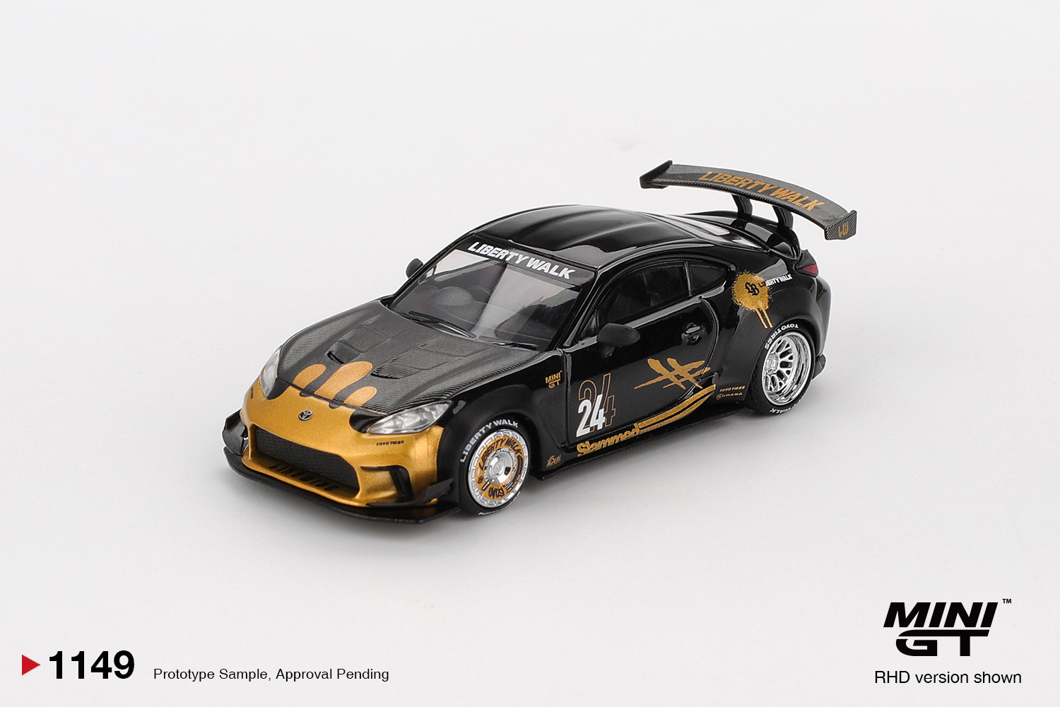 MINI GT  TOYOTA GR86 LBNATION BLACKGOLD 