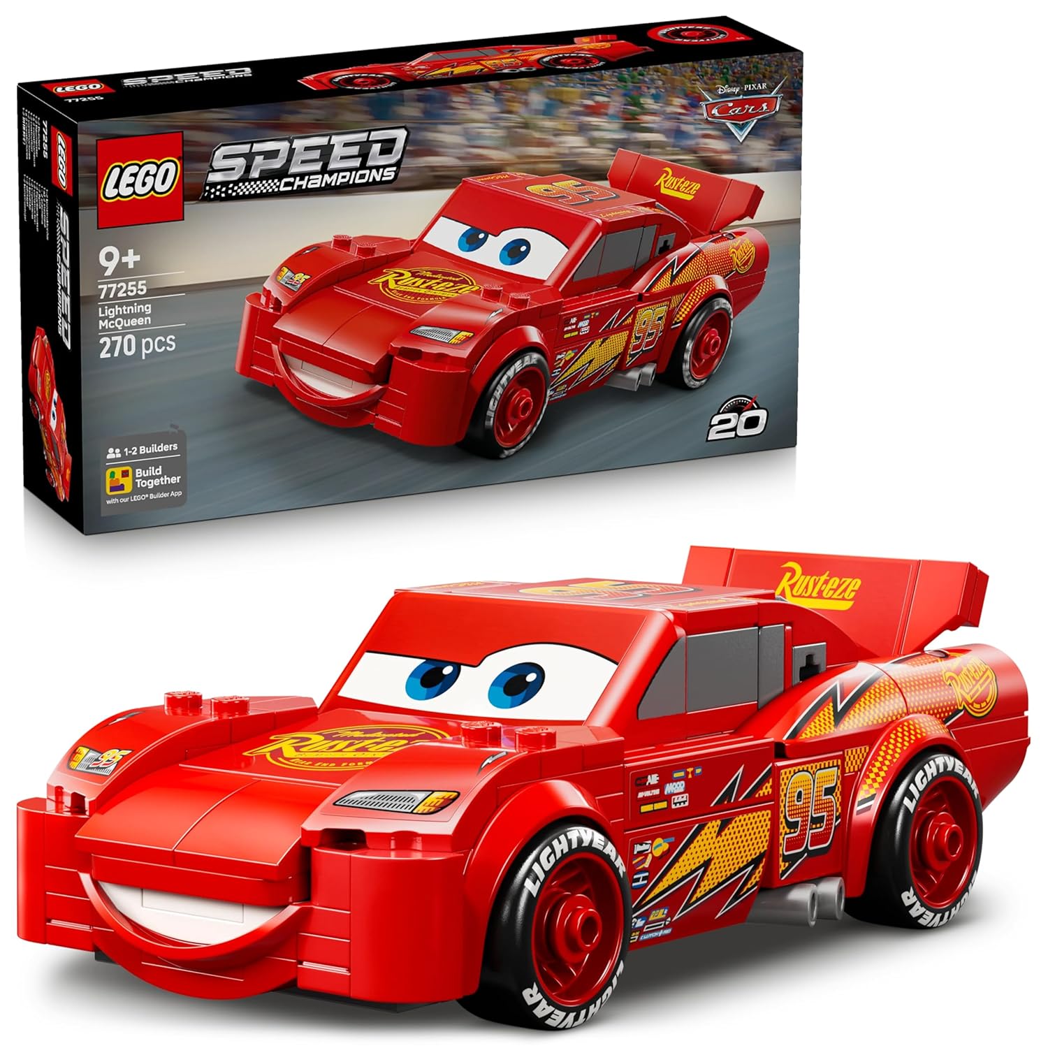 LIGHTNING MCQUEEN FROM DISNEY PIXAR CARS  LEGO SPEED CHAMPIONS 77255  