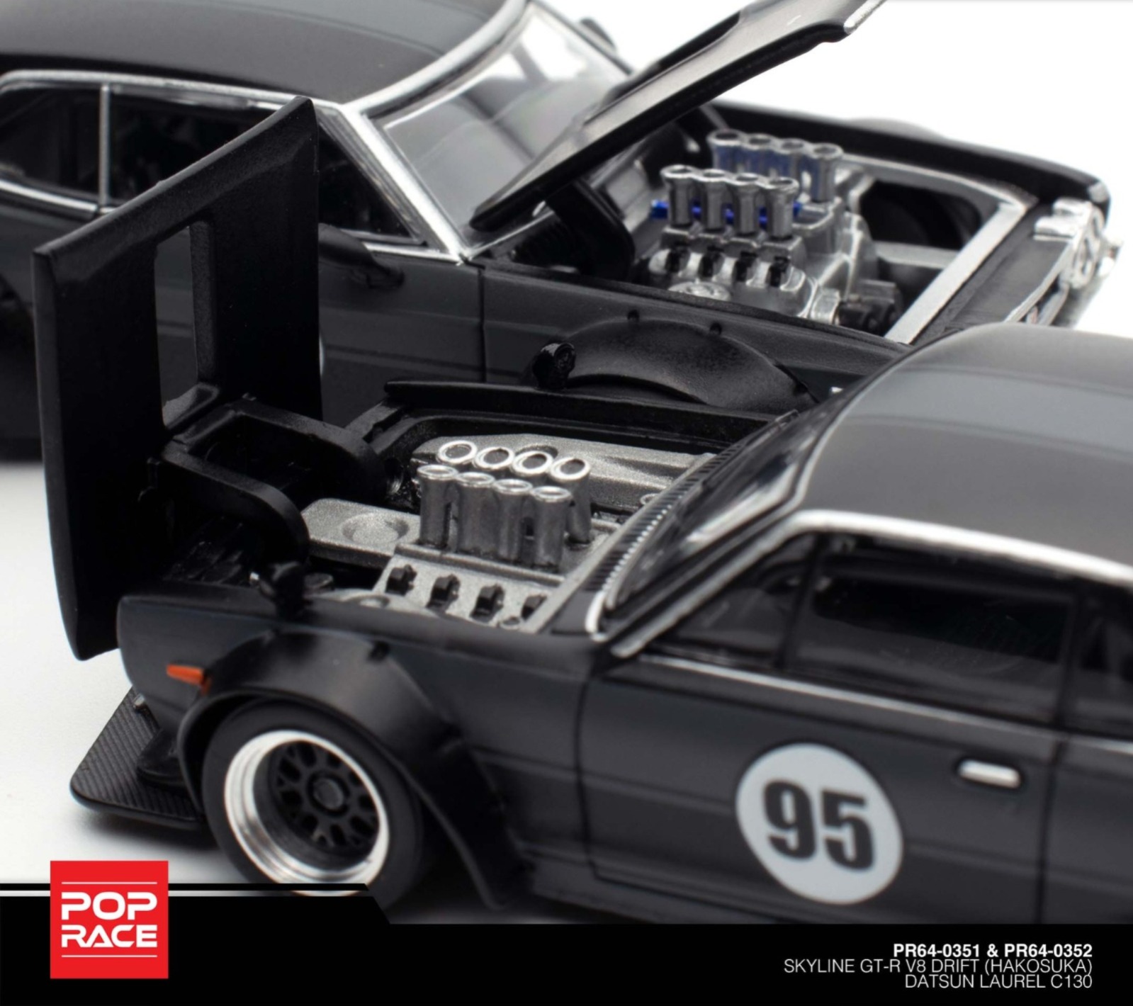 SKYLINE GTR V8 DRIFT HAKOSUKA WITH DATSUN LAUREL C130