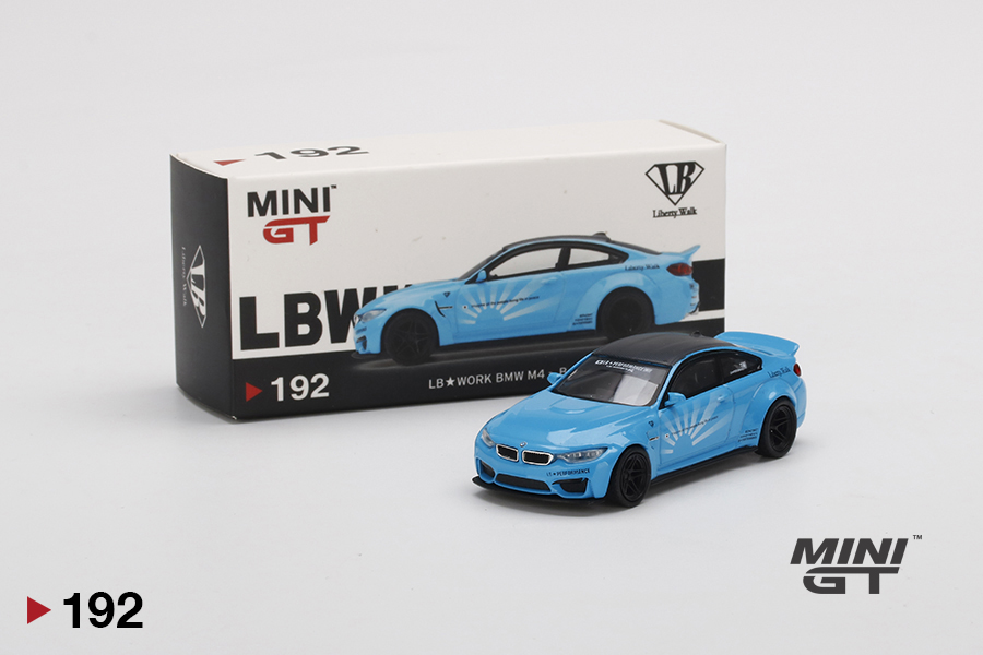 NP25 Mini GT LB-WORKS BMW M4 Baby Blue  N°192 RHD 