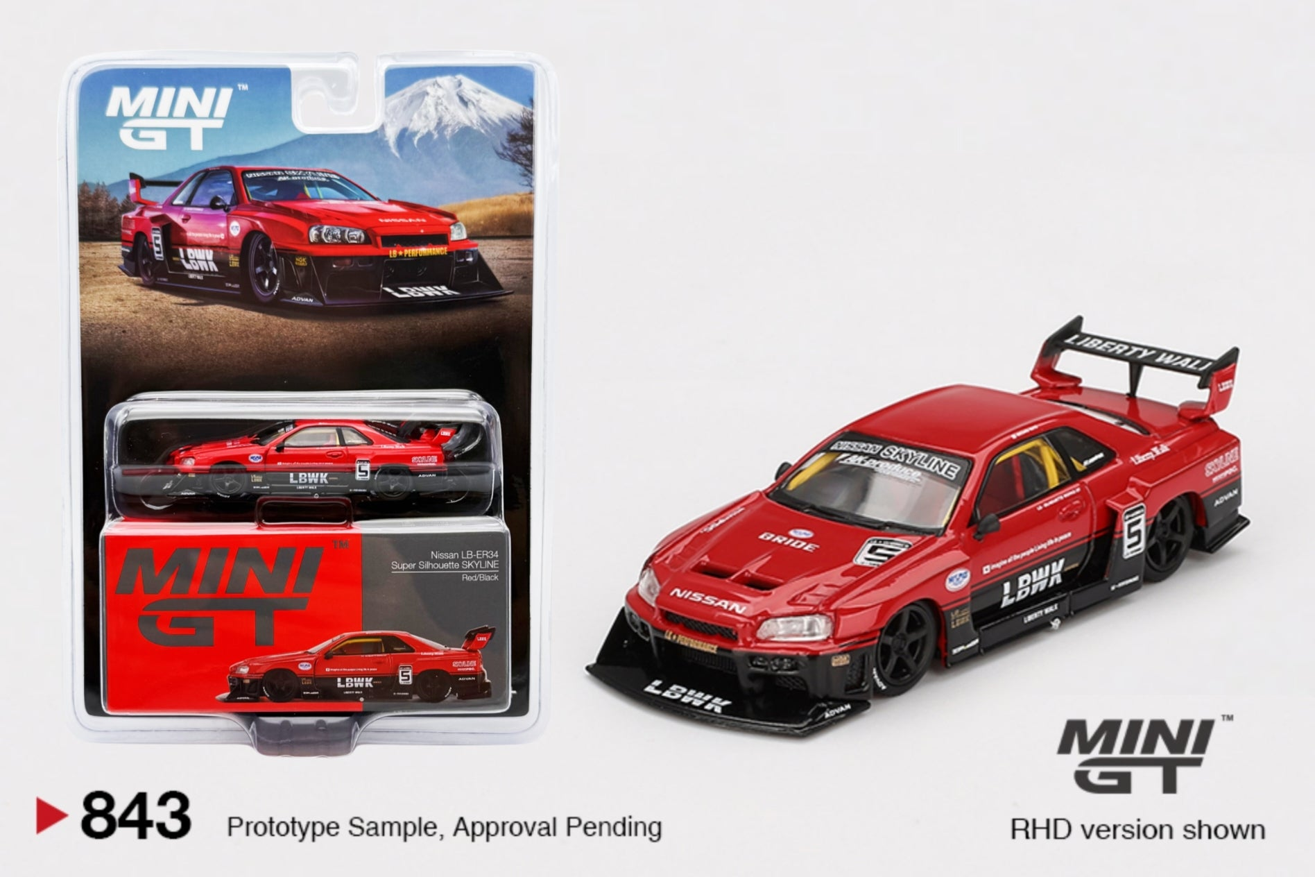 NISSAN LBER34 SUPER SILHOUETTE SKYLINE REDBLACK