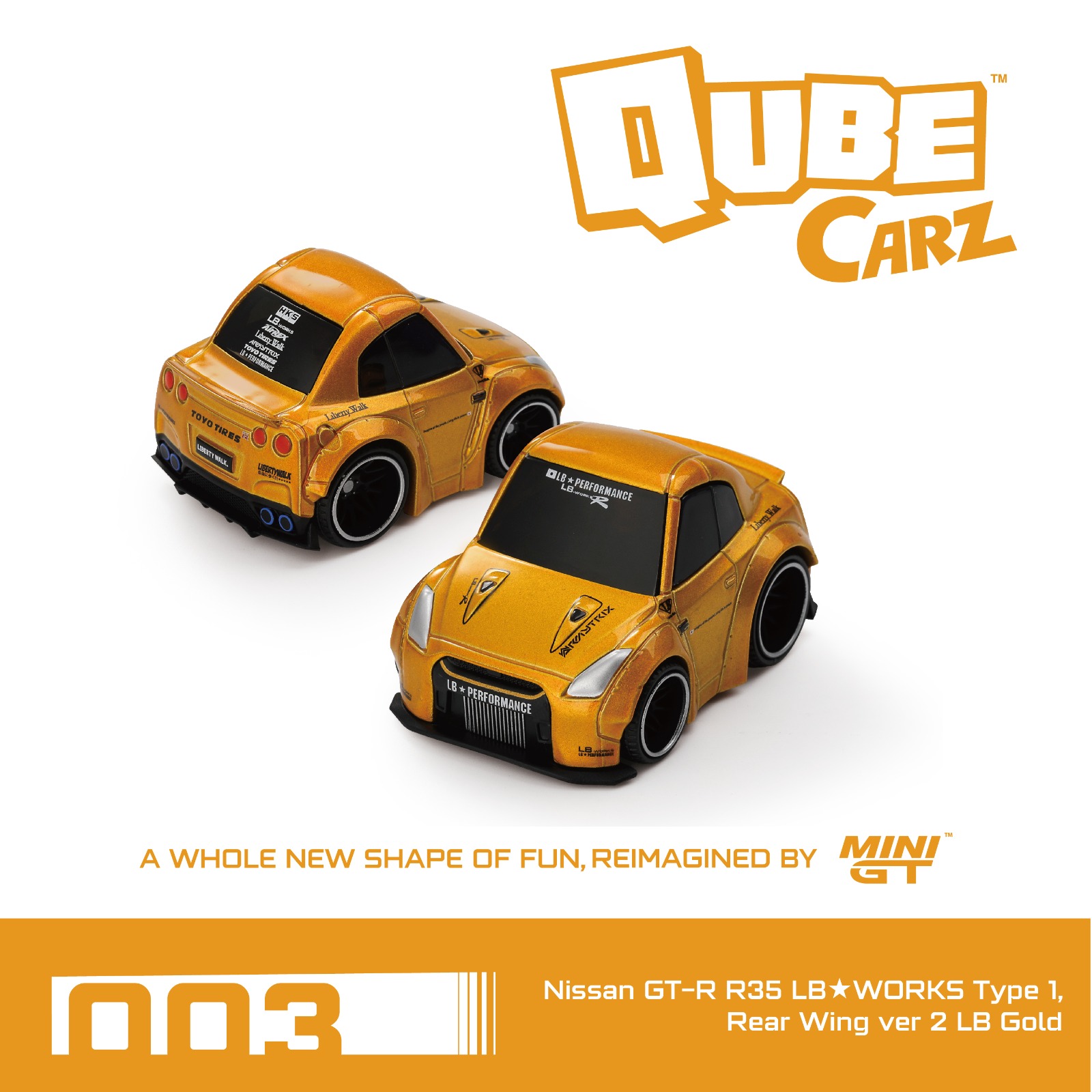 MINI GT LBWORKS Nissan GT-R R35ゴールドType1 MINI GT Gold Series LB-WORKS Nissan GT-R R35 type 1 1:1