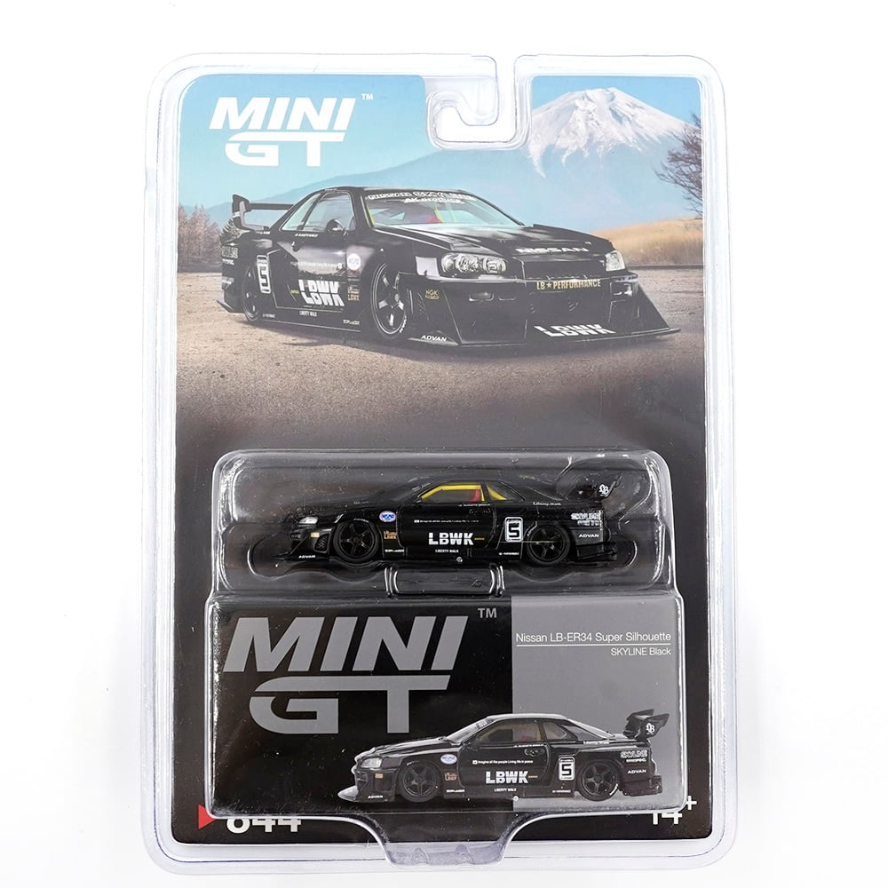 MINI GT Nissan LB-ER34 BLACKTUNER様 MINI GT Nissan LB-ER34 Super Silhouette SKYLINE Black - Mini