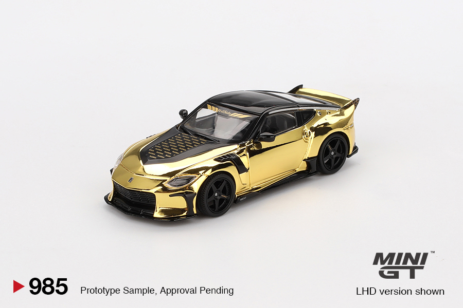 MINI GT NISSAN Z VEILSIDE FZ400 GOLD CHROME