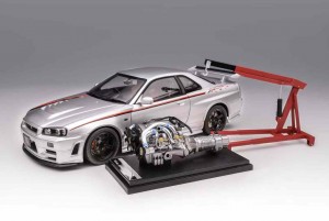 NISSAN SKYLINE GT-R R34 NISMO CRS LIVERY SILVER
