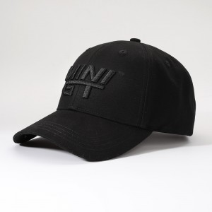 MINI GT CAP BLACK WITH BLACK PUFF LOGO