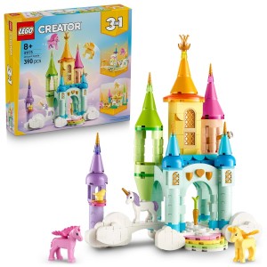 3IN1 UNICORN CASTLE TOY ANIMALS PLAYSET 