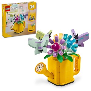 LEGO CREATOR FLOWERS IN WATERING CAN 3IN1 TOY 420 PIECES