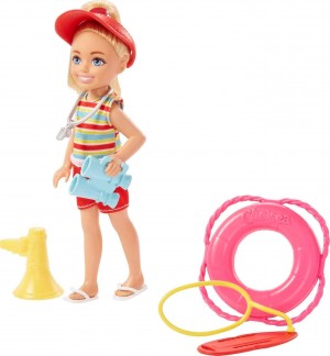 BARBIE TOYS CHELSEA DOLL AND ACCESSORIES LIFEGUARD SET