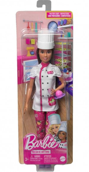 BARBIE DOLL  ACCESSORIES CAREER PASTRY CHEF DOLL