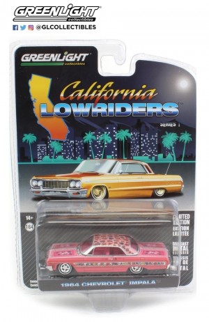 1964 CHEVROLET IMPALA LOWRIDER - PINK WITH ROSES SOLID-RACK 