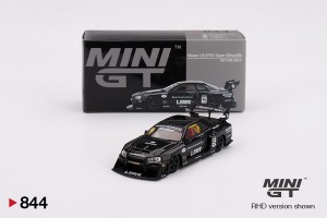 MINI GT NISSAN LB-ER34 SUPER SILHOUETTE SKYLINE BLACK    
