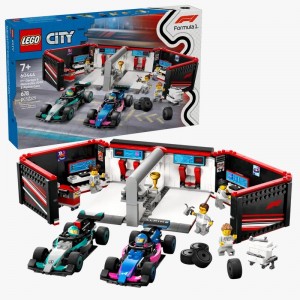 LEGO CITY F1 GARAGE  MERCEDESAMG  ALPINE CARS TOY PLAYSET