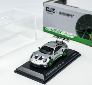 PORSCHE 911 992 GT3 RS 2024 SILVER W GREEN DECOR