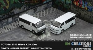 TOYOTA 2015 HIACE KDH200V RHD WHITE