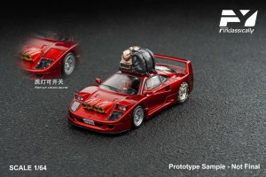 FERRARI F40 RED SNOW TRANSPARENT RED