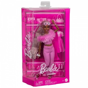 BARBIE DELUXE STYLE DOLL NO 4 WEARING A LIGHT PINK BRAIDED HAIR