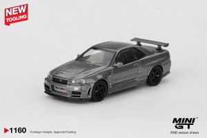 PREORDER MINI GT NISSAN SKYLINE GTR DARK METAL GRAY NISMO BNR34 CRS 