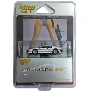 MINI GT LOTUS ESPRIT TURBO WHITE FOR YOUR EYES ONLY