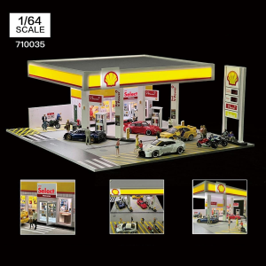 SHELL GAS STATION DIORAMA 