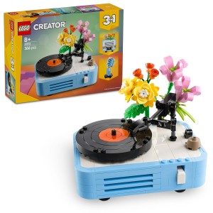 LEGO CREATOR 3IN1 RECORD PLAYER WITH FLOWERS MUSIC SET BUILDING BLOCKS