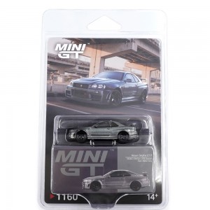 MINI GT NISSAN SKYLINE GTR DARK METAL GRAY NISMO BNR34 CRS VERSION 