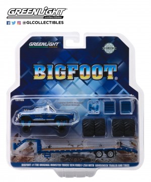 BIGFOOT 1 THE ORIGINAL MONSTER TRUCK 1974 F250 WITH GOOSENECK TRAILE