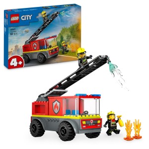 LEGO CITY FIRE LADDER TRUCK, FIREFIGHTER TOY VEHICLE GIFT FOR KIDS
