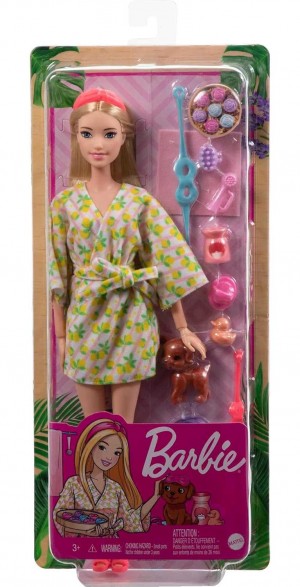 BARBIE DOLL KIDS TOYS BLONDE DOLL WITH PET PUPPY