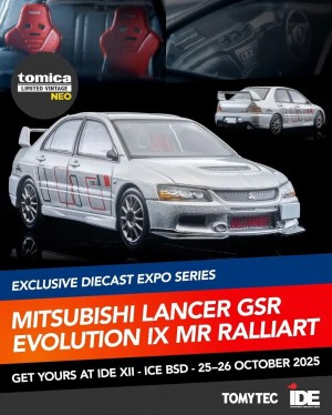 TOMYTEC MITSUBISHI LANCER GSR EVO IX MR RALLIART SILVER IDE 2025 