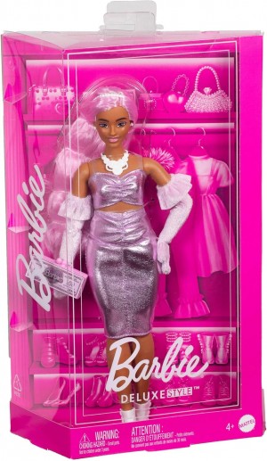 BARBIE DELUXE STYLE DOLL NO 1 WITH PINK HAIR AND BARBIECORE 