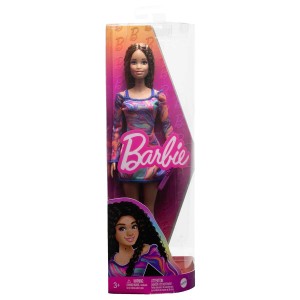 BARBIE FASHIONISTAS DOLL RAINBOW MARBLE-PRINT DRESS