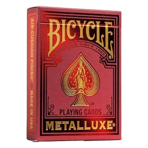 BICYCLE METALLUXE RED PLAYING CARDS